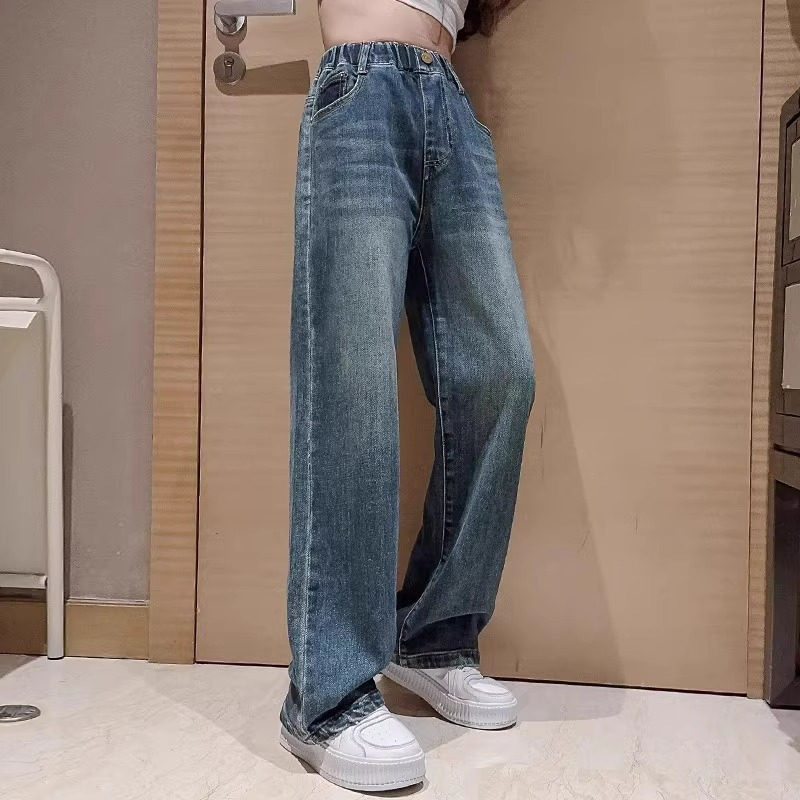 女童牛仔裤秋冬款2026新款儿童秋装大童加绒长裤冬装女孩直筒裤子,淘宝优惠券,粉丝福利购,淘宝优惠卷