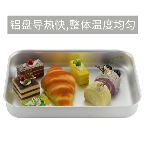 加厚烤盘烤箱长方形不粘牛轧糖蛋糕多功能商用披萨烘焙铝烤盘模具 - 图2