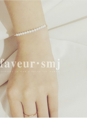 以色列包金纯银手链天然淡水珍珠