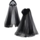 ຕາຫນ່າງສີດໍາ cloak cape ແມ່ຍິງ wedding dress bridesmaid dress