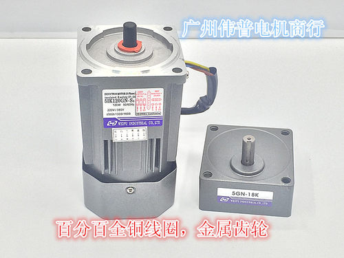 伟普齿轮减速马达/5IK120GN-S3/120W/三相异步电动机三相220V380V - 图0