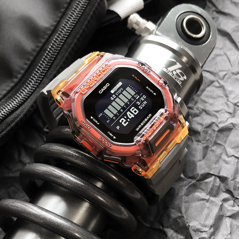 卡西欧GSHOCK GBD-200SM-1A5计步运动智能蓝牙透明方块运动手表男-图2