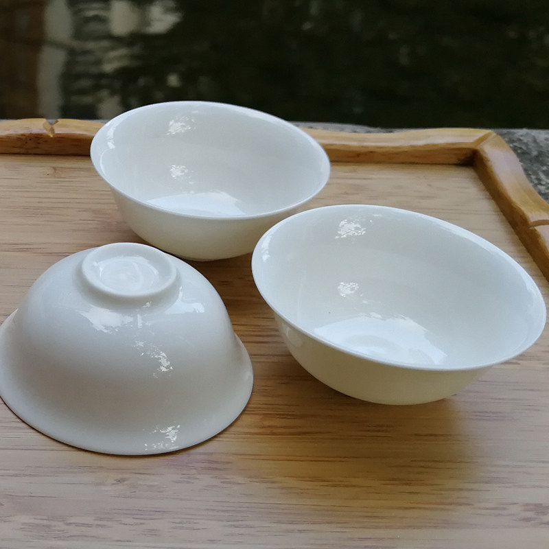 白瓷品茗杯陶瓷品茶杯功夫茶小茶杯闻香杯纯白大反口30cc功夫茶具,淘宝优惠券,粉丝福利购,淘宝优惠卷
