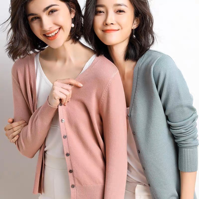 B2025新款秋冬保暖针织衫女V领长袖毛衣打底衫百搭上衣不起球qyg