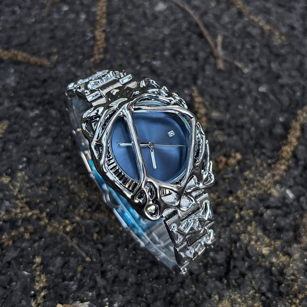 千禧年原创y2k异形蛛网alabaster欧美风高级感男女款嘻哈防水腕表,淘宝优惠券,粉丝福利购,淘宝优惠卷