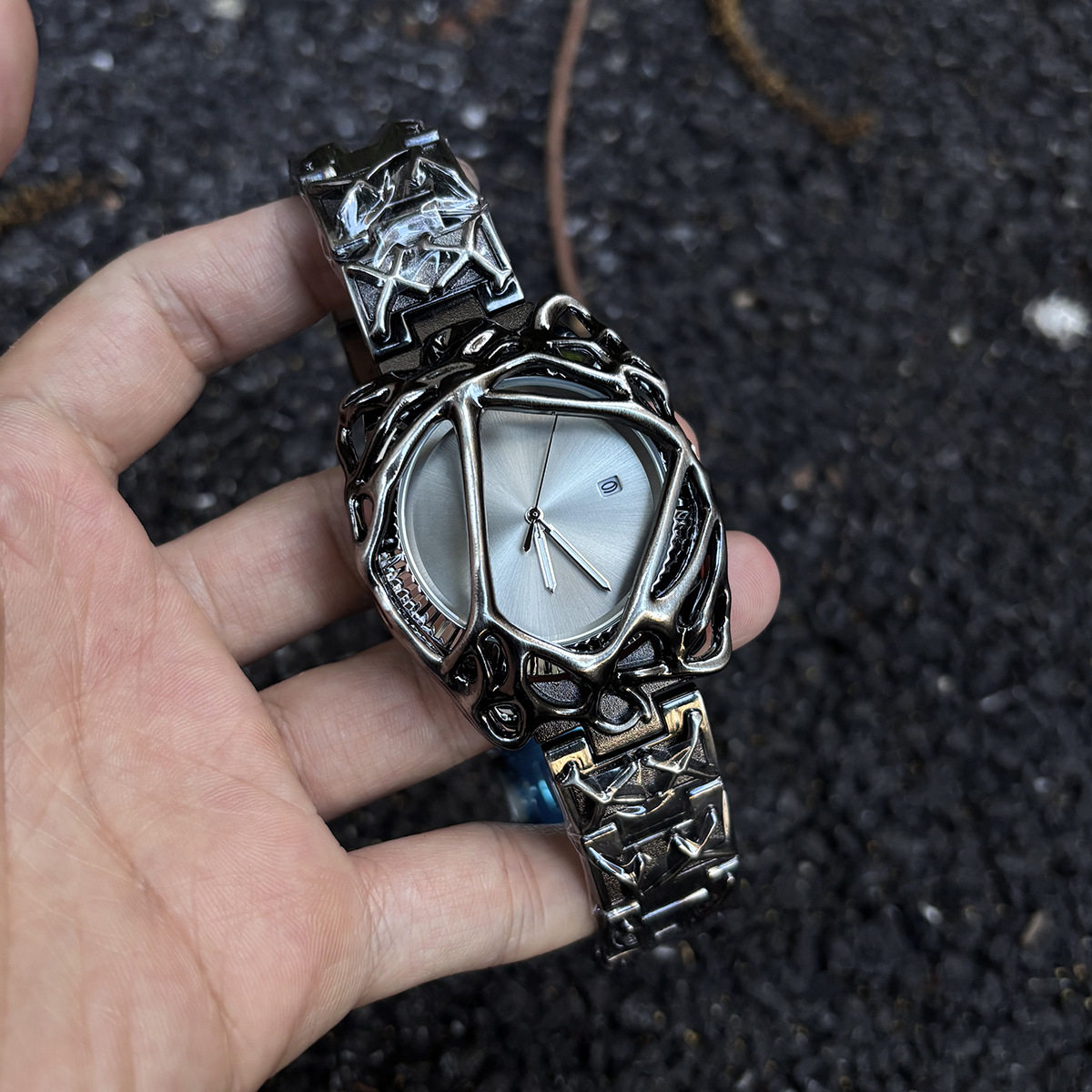 千禧年原创y2k异形蛛网alabaster欧美风高级感男女款嘻哈防水腕表,淘宝优惠券,粉丝福利购,淘宝优惠卷