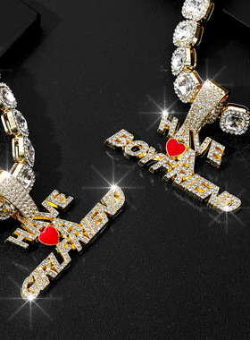 原创设计古巴冰糖满钻项链