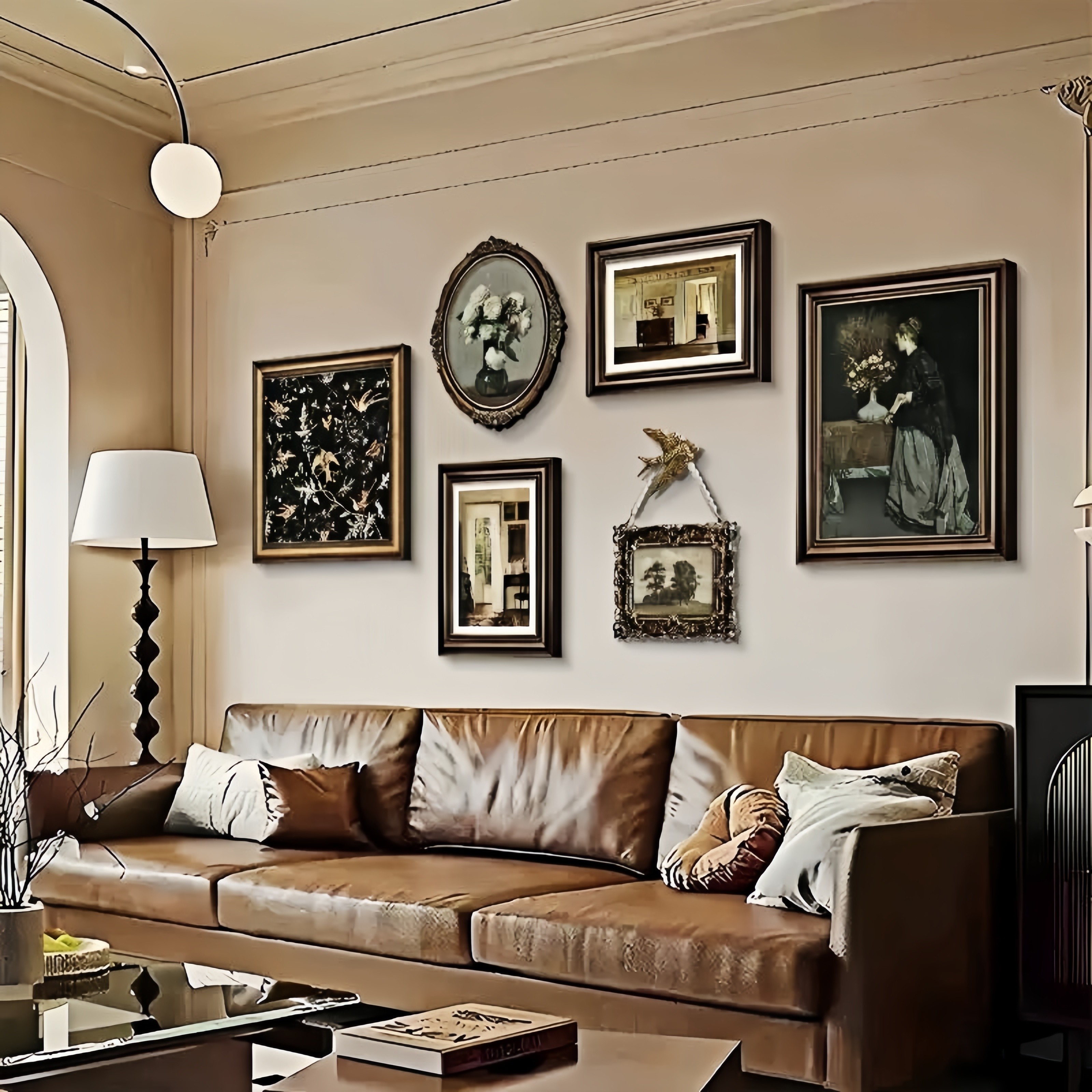 法式装饰画客厅沙发背景墙法式复古挂画组合高级感挂墙中古风壁画,淘宝优惠券,粉丝福利购,淘宝优惠卷