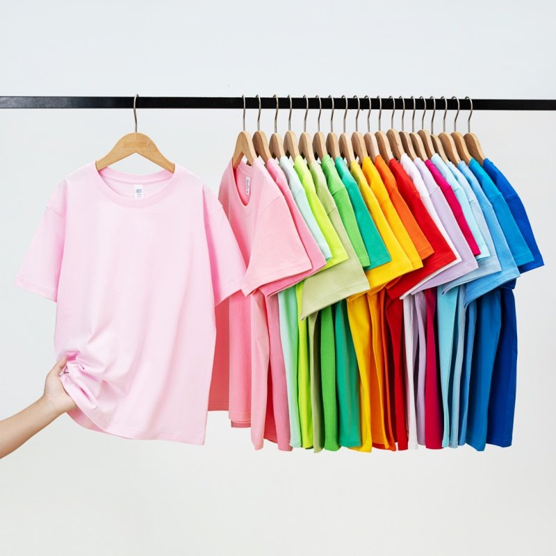 儿童纯棉彩色短袖男女圆领纯色t恤半袖上衣幼儿园亲子班服演出服,淘宝优惠券,粉丝福利购,淘宝优惠卷