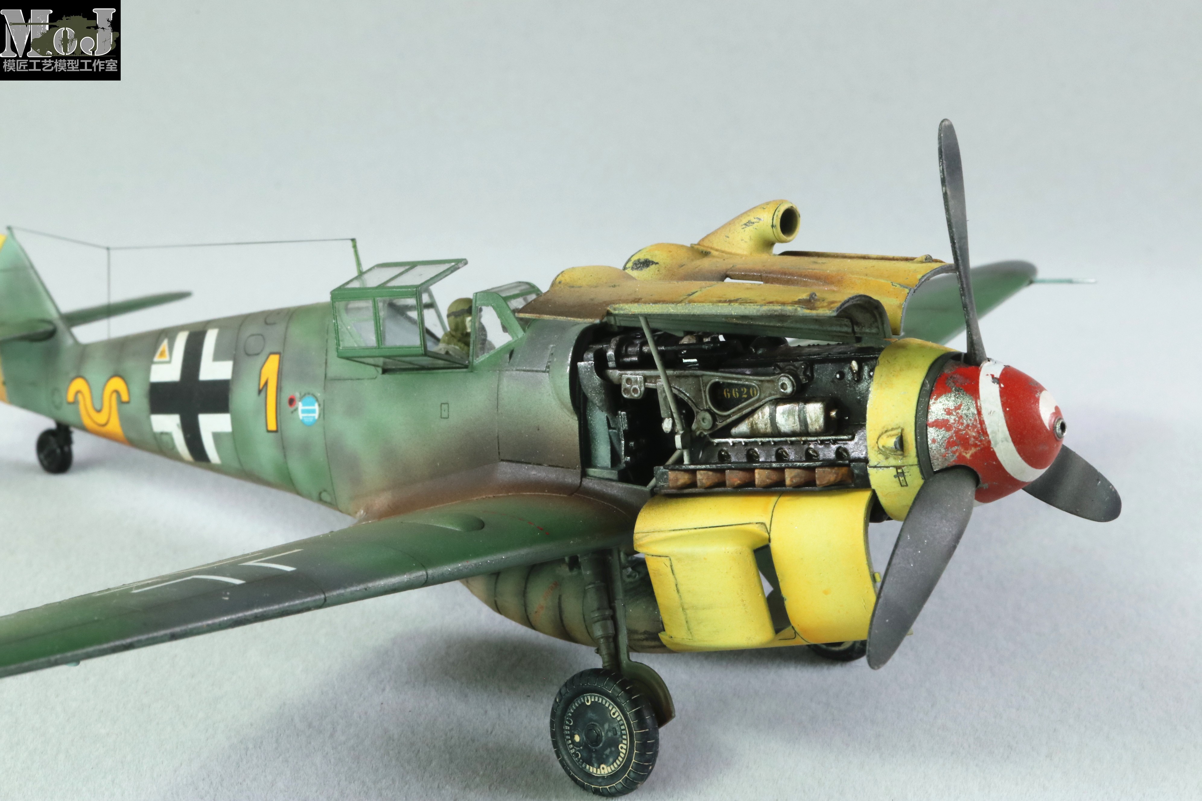 【模匠】田宫1/48 61117德国 Bf109 G-6歼击机成品代工-图1