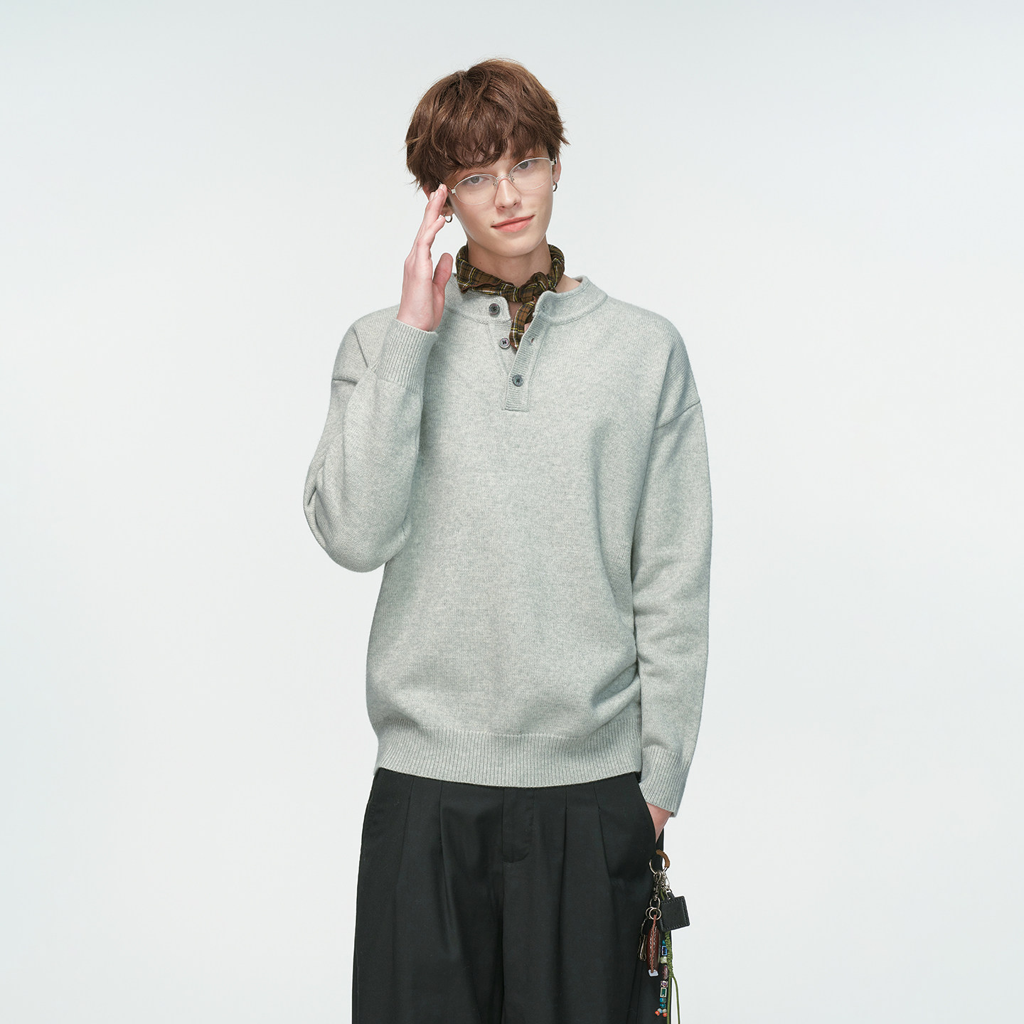 Dream made 老钱风亨利领毛衣男秋冬季内搭慵懒风针织衫男生上衣,淘宝优惠券,粉丝福利购,淘宝优惠卷