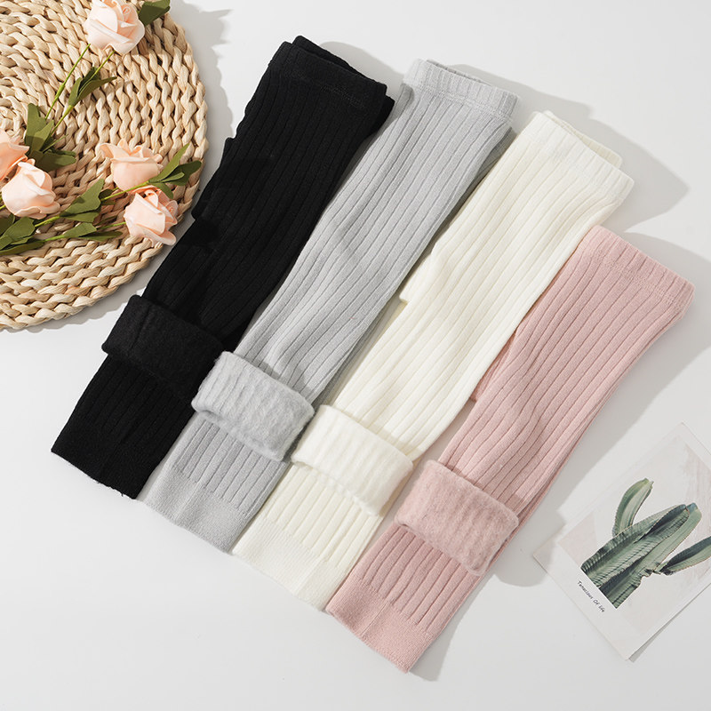 儿童打底裤薄绒外穿加绒加厚秋冬季宝宝一体绒男童女童九分连裤袜,淘宝优惠券,粉丝福利购,淘宝优惠卷