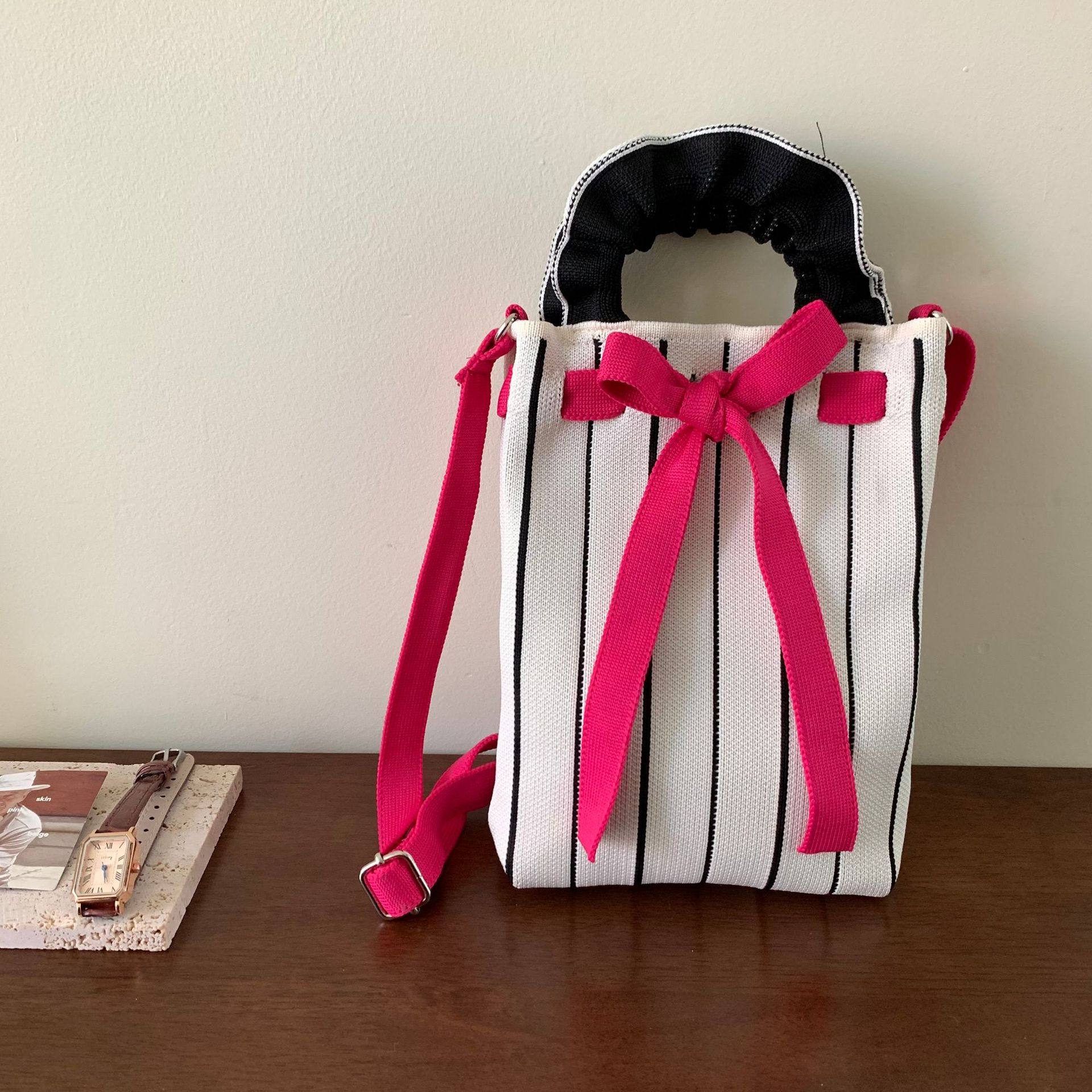 可爱猫咪针织包手提袋毛线编织包可爱猫咪手机包遛娃包小孩包钥匙,淘宝优惠券,粉丝福利购,淘宝优惠卷