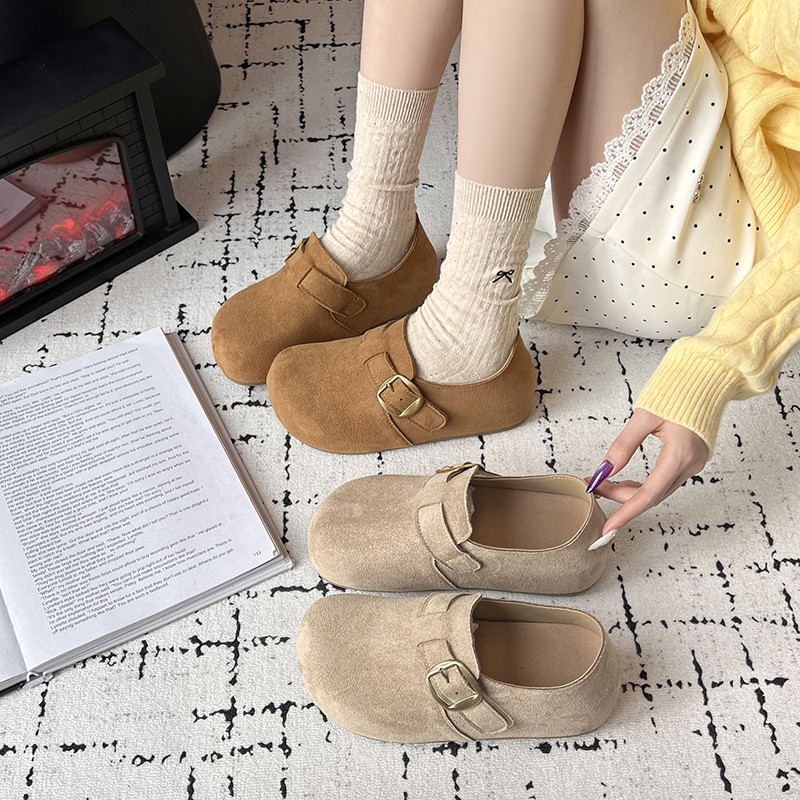 厚底内增高勃肯鞋女2026新款春季一脚蹬外穿懒人博肯包头半拖鞋子,淘宝优惠券,粉丝福利购,淘宝优惠卷