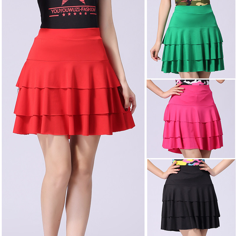 广场舞半身裙交谊舞百搭跳舞三层蛋糕裙水兵舞演出高腰舞蹈短裙女,淘宝优惠券,粉丝福利购,淘宝优惠卷