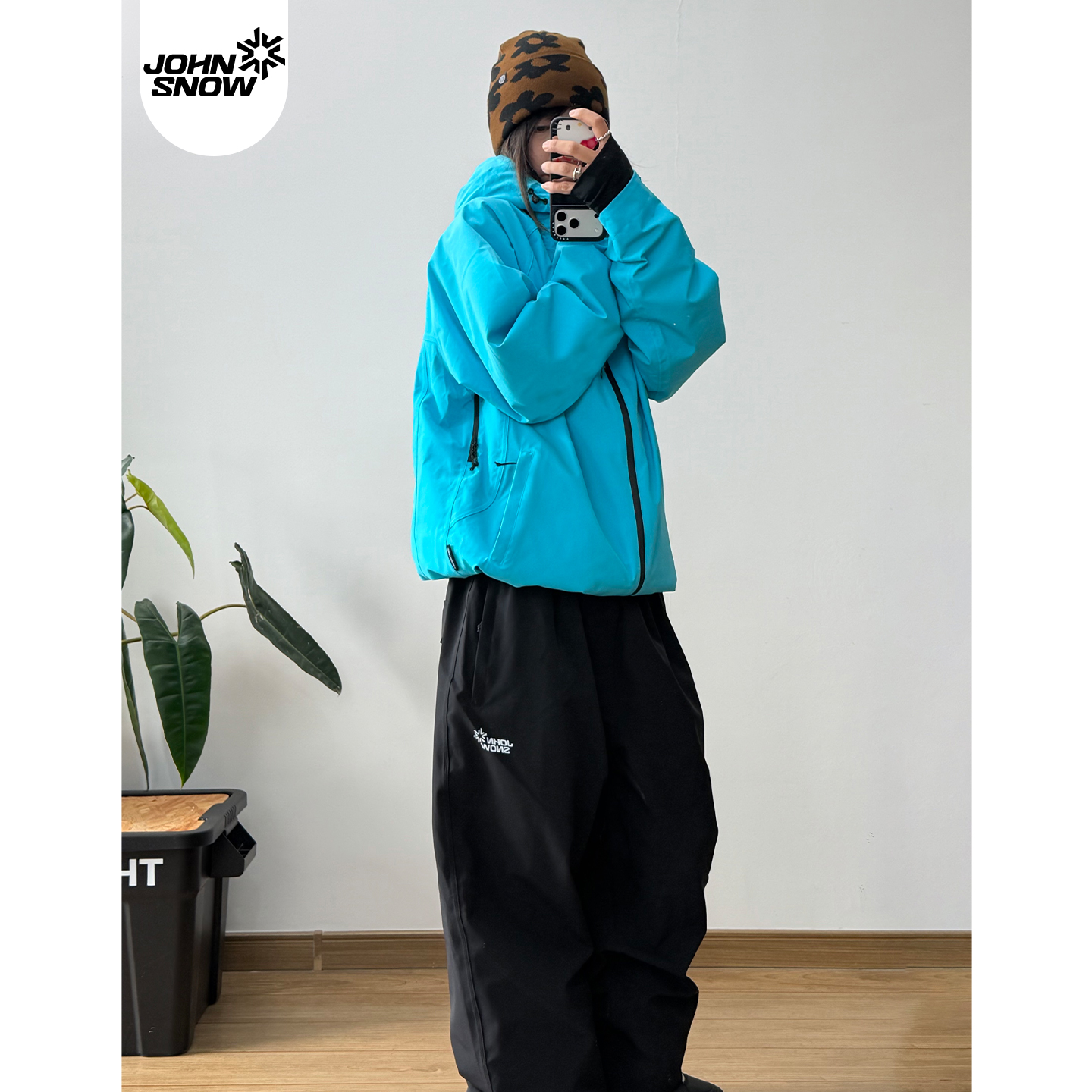 John snow滑雪服女款套装男单板3L全压胶防水防风25新款蓝色雪服 - 图2