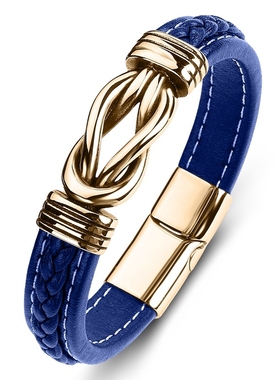 中国风同心结红色皮绳手链男士转运红绳马年本命年手绳保平安礼物