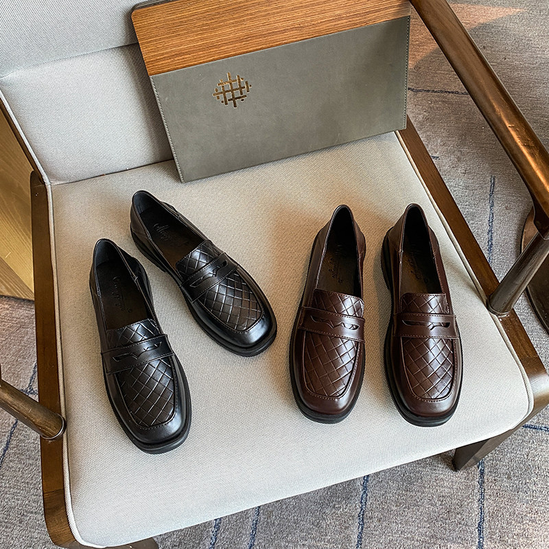 英伦风小皮鞋女2026春季新款平底软皮jk单鞋乐福鞋大码女鞋41到43,淘宝优惠券,粉丝福利购,淘宝优惠卷