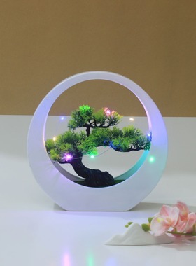 圣诞节装饰品新年办公室绿植仿真花摆件壁挂圆景家居装扮年货盆景