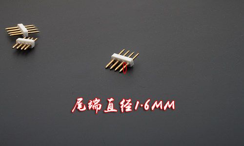 LED5050灯带RGB四芯插针2835双排四线全铜对接针导板铜针连接针 - 图1
