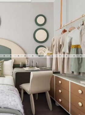 样板间儿童房绿色系主题软装摆件