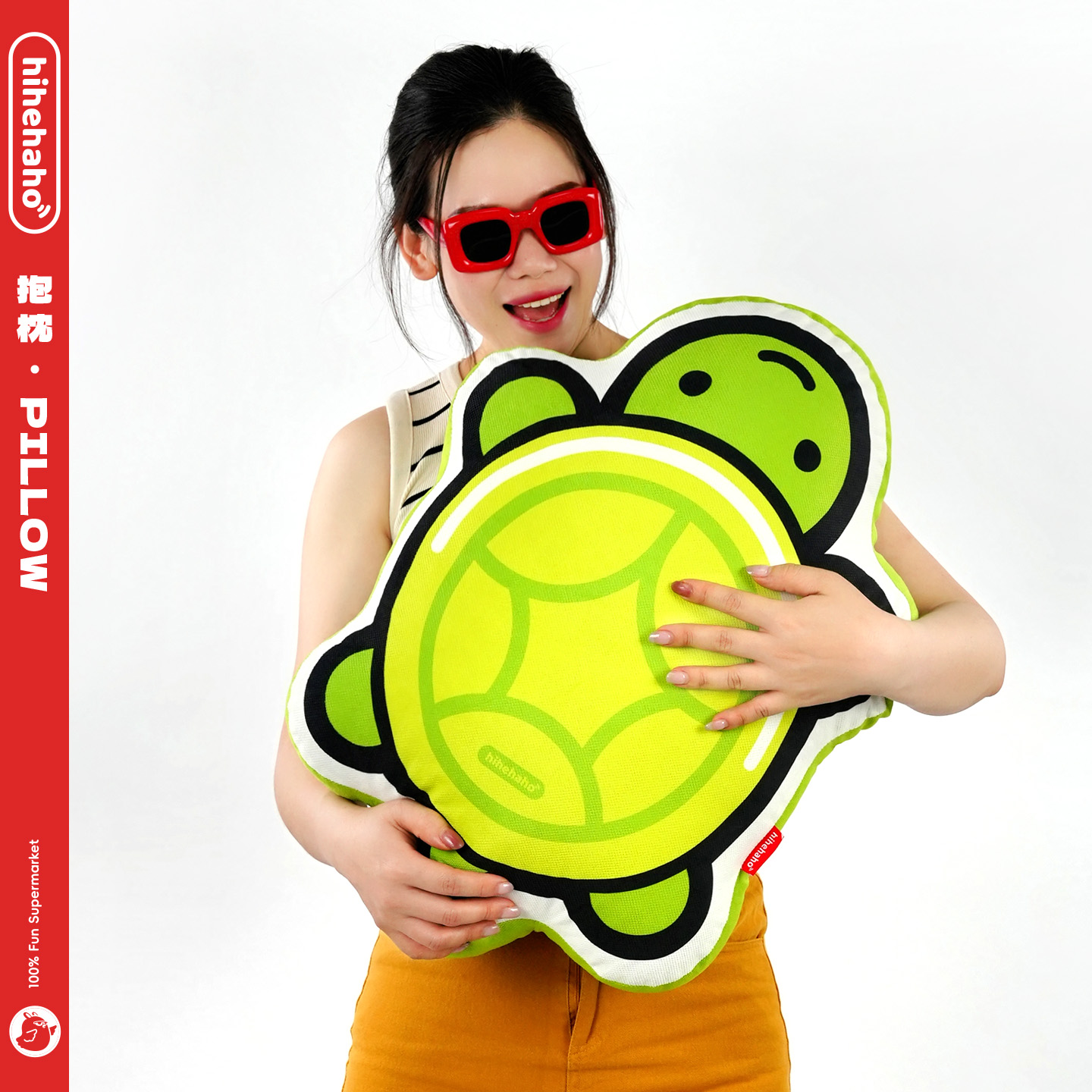 办公室靠枕玩偶金钱龟抱枕沙发客厅靠垫久坐护腰床头夹腿睡觉专用 - 图1