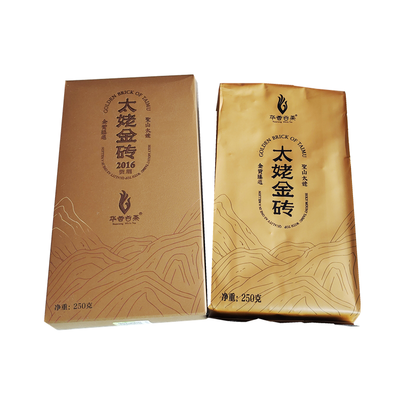 华香白茶2016年太姥金砖贡眉日晒老白茶福鼎高山特级2017金砖250g - 图0