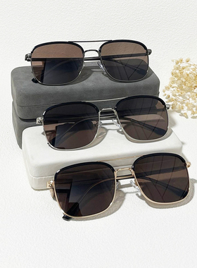 东海水晶时尚双梁高清茶色眼镜