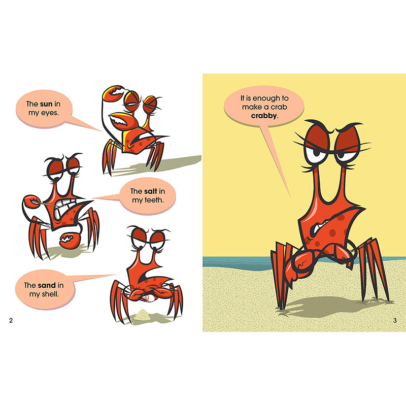 【现货】A Crabby Book#1: Hello, Crabby!: An Acorn Book，你好小螃蟹1： Fenske, Jonathan儿童绘本-人际关系-图0