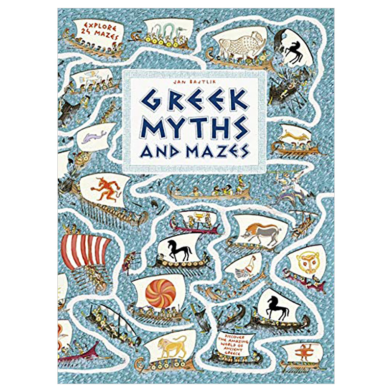 Greek Myths and Mazes 希腊神话与迷宫 可以玩的绘本 英文原版艺术绘本 - 图1