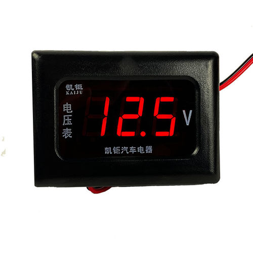 汽车通用12V24V汽车货车通用电压表电流表数字数显电压表改装包邮