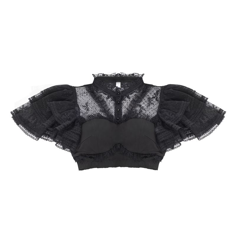 【塞纳河的日落】WP原创设计自带胸垫内搭lolita蕾丝衬衫夏款搭配 - 图3