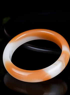 玉翡缘新疆和田玉羊脂玉手镯糖白玉料且末羊料玉手镯玉镯子女孩款