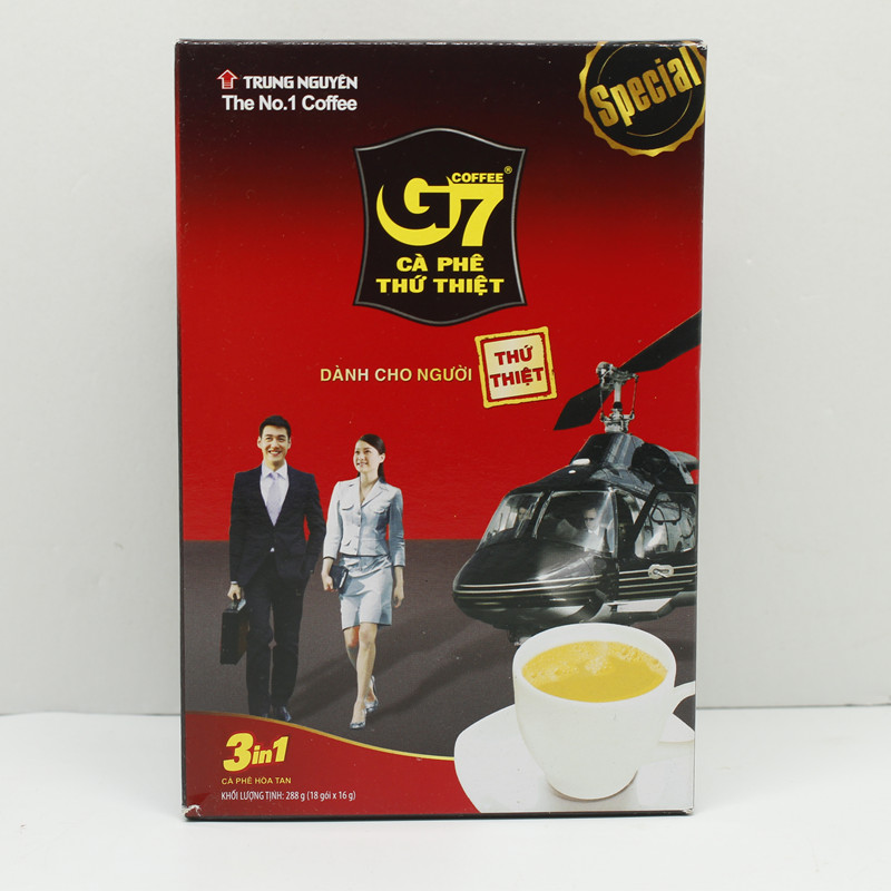 越南原装进口中原G7三合一速溶咖啡288g克16g*18包正品 休闲饮品 - 图1