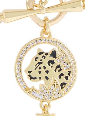 KODICE金色锆石豹子头项链