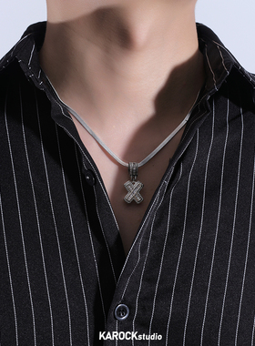 钛钢蛇骨链情侣字母定制