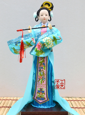 特价四大美女金钗绢人清宫摆件