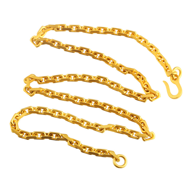 金声情艺18K金毛衣项链男黄金十字链玫瑰金太角链女纯金素链定制,淘宝优惠券,粉丝福利购,淘宝优惠卷