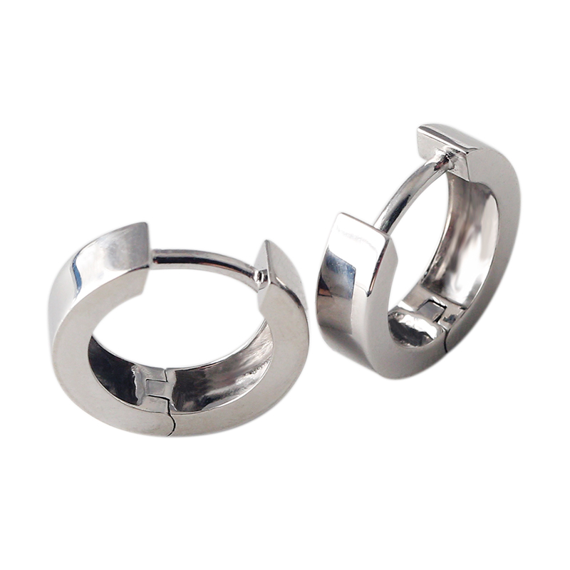 金声情艺Pt950铂金耳圈耳环耳钉女18K白金耳扣男金耳坠圈欧美定制 - 图3