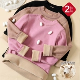 Удерживающее тепло нижнее белье, утепленный бархатный комплект, бархатное термобелье, свитер, увеличенная толщина