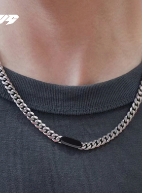 EBYG高级感小众卫衣项链潮牌配饰男生古巴链条男士素链送男友礼物