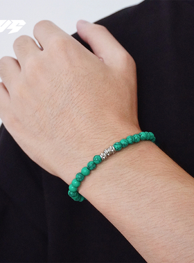 EBYG海天一色手串男新中式国风绿色珠子小众高级感串珠男士手链