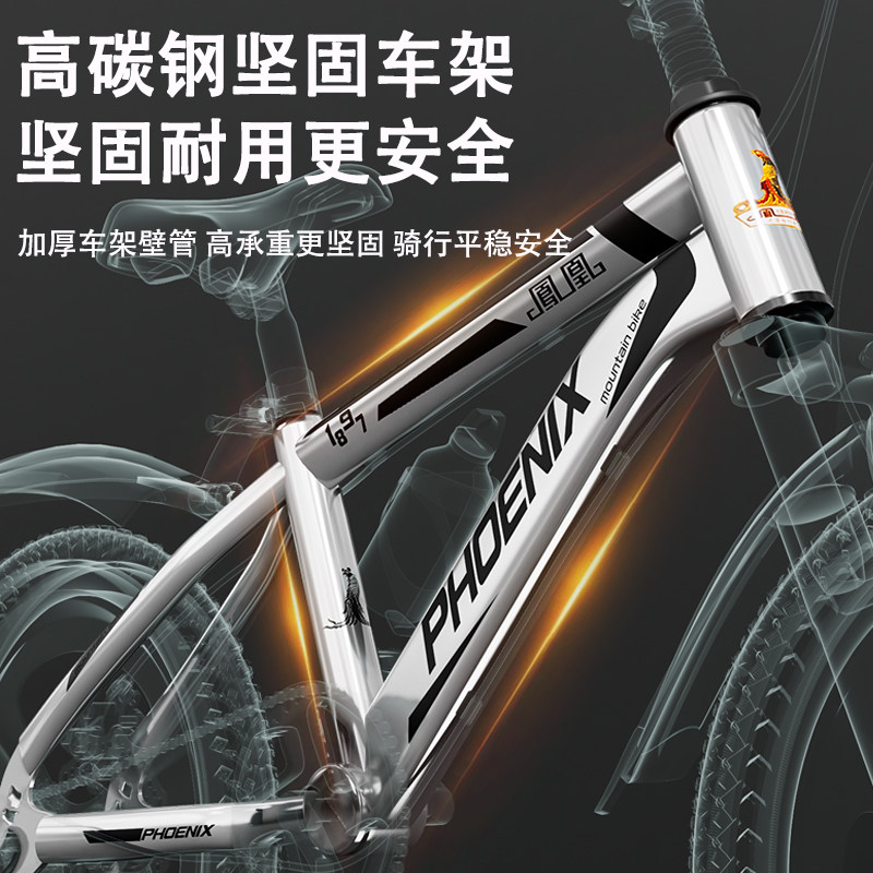 凤凰儿童自行车男孩6-8-12岁中大童单车女孩小学生变速山地车碟刹,淘宝优惠券,粉丝福利购,淘宝优惠卷