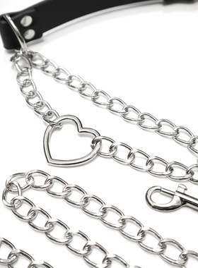 爱心项圈项链小圈工具puppy窒息锁爱choker女皮质小圈套装k9项圈