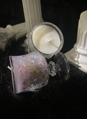 40度低温蜡烛罐装夜光鎏金星空夜光杯s椰子杯蜡滴蜡香薰不伤肤m