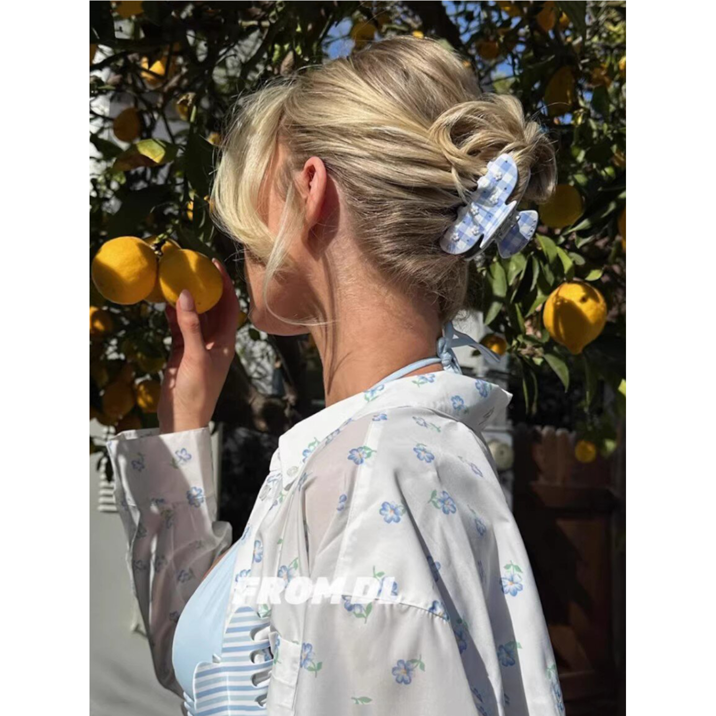 Busan法式复古少女emijay醋酸抓夹时尚小众高级感发夹鲨鱼夹发饰 - 图2