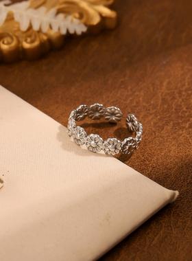 钛钢开口戒指时尚情侣款