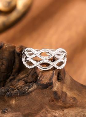 ins风镀金钛钢个性戒指