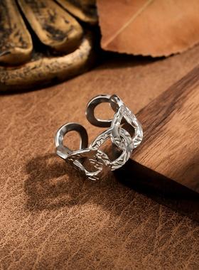 欧美轻奢镀金不锈钢戒指女款