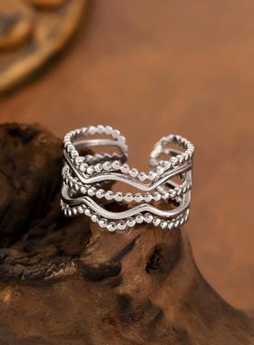 不掉色不锈钢设计感戒指